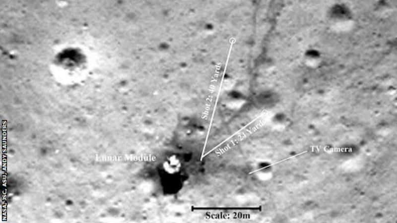 balls locations on the moon