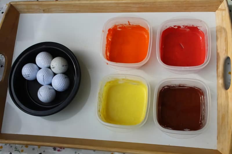 golf balls and colors