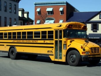 how many golf balls fit in a school bus