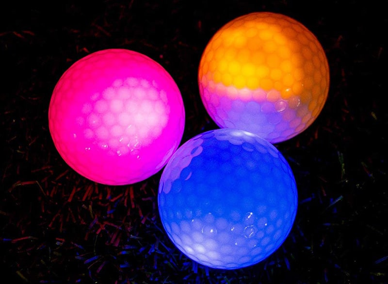 led glowing golf balls