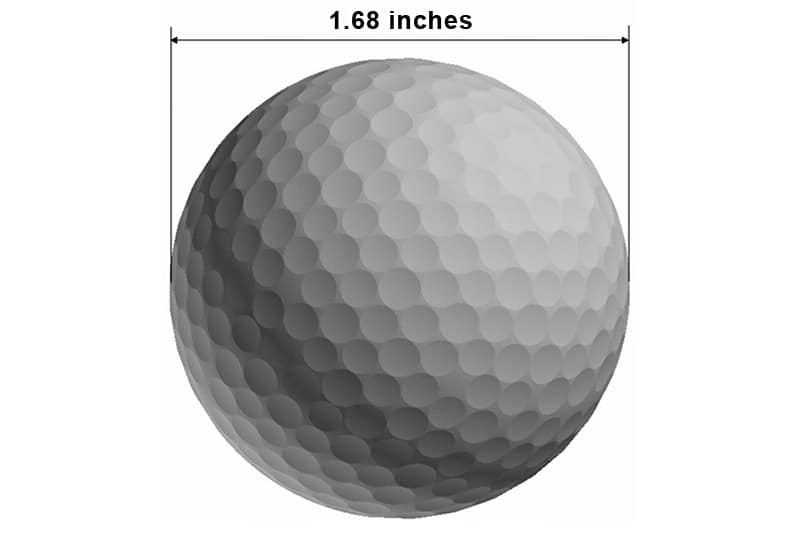 size of a golf ball
