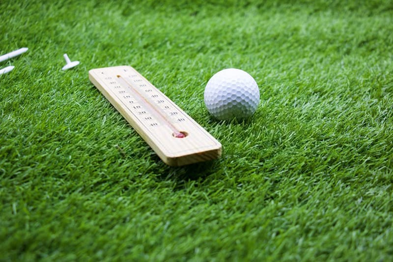 Hot summer days affect golf ball performance