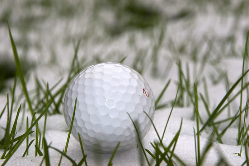 Some golf balls are designed for cold weather